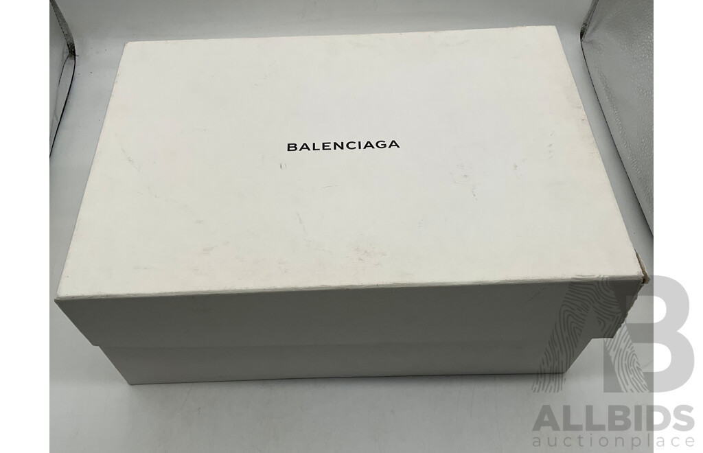 Balenciaga White Crinkle Leather Shoes (Size 42)