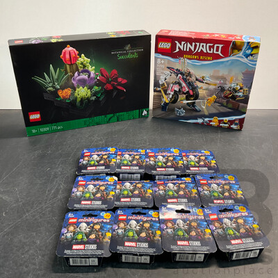 LEGO 10309 Botanical Collection Succulents & 71792  Sora's Transforming Mech Bike Racer & 12x Mini Figures