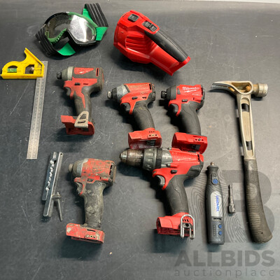 MILWAUKEE , OZITO Tools & Assorted of  Hand Tools  - Skin Only