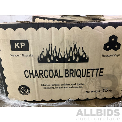 KP Charcoal Briquette 15KG - Lot of 4