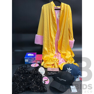 PETER ALEXANDER Bath RoBe ,GUESS Wallet & Assorted of Hat,Parfum,Tops - Lot of 10