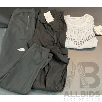 SASS& BIDE White T-shirt Size XS & Sportscraft Linen Pant Size 6 & the NORTH FACE Pant Size L - Lot of 3