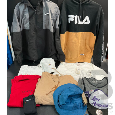 FILA, NIKE , Under Amour T-shirts, Jumper, Jacket & Accessories - Lot of 10