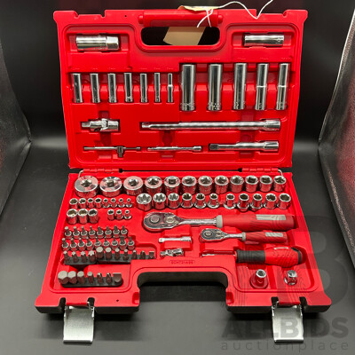 Sidchrome 98 Piece 1/4” and 1/2” Drive Metric Socket Set - ORP $219.00