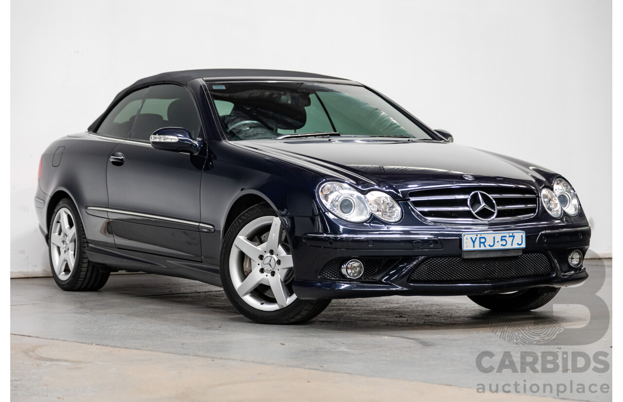 4/2009 Mercedes Benz CLK350 Avantgarde AMG Package C209 MY08 2d Cabriolet Tanzanite Blue Metallic V6 3.5L