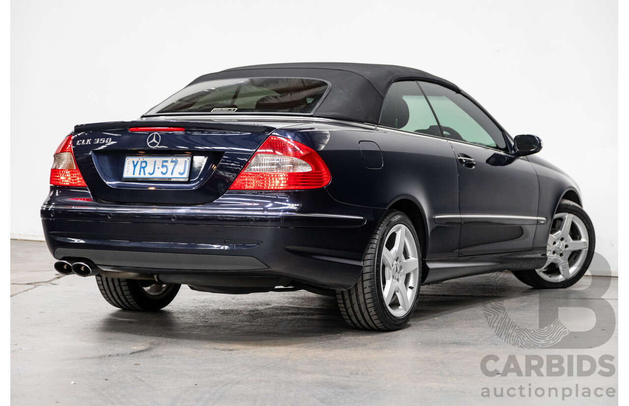 4/2009 Mercedes Benz CLK350 Avantgarde AMG Package C209 MY08 2d Cabriolet Tanzanite Blue Metallic V6 3.5L