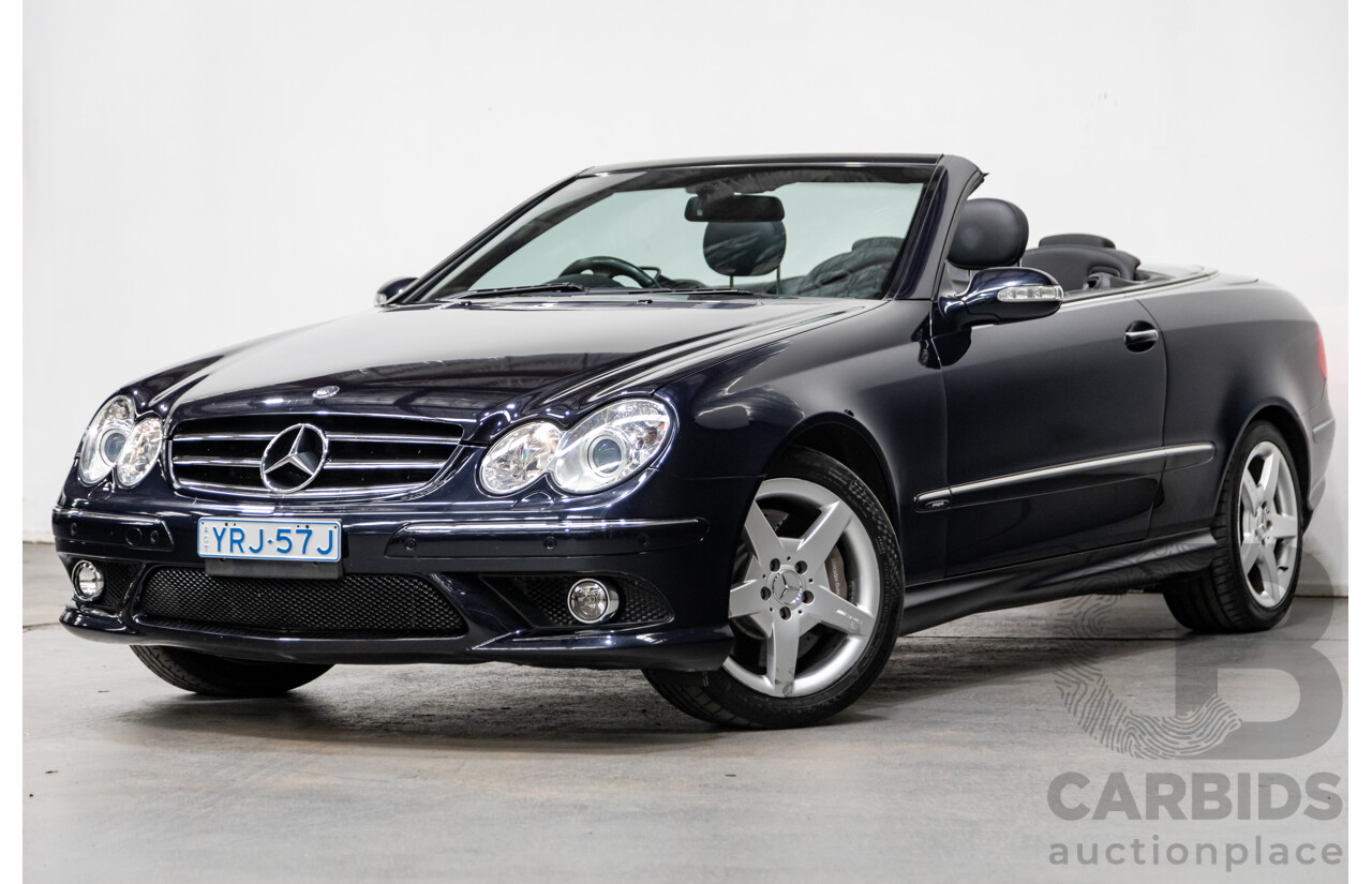 4/2009 Mercedes Benz CLK350 Avantgarde AMG Package C209 MY08 2d Cabriolet Tanzanite Blue Metallic V6 3.5L