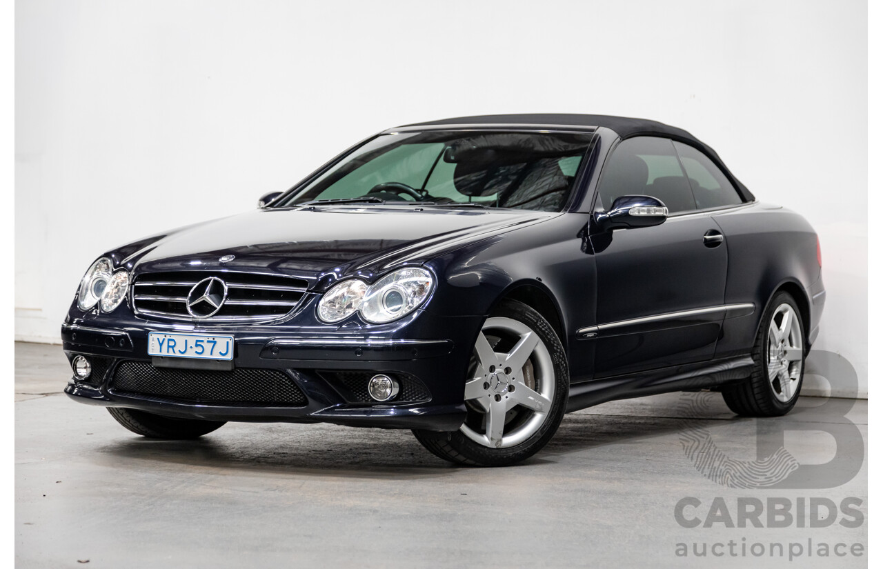 4/2009 Mercedes Benz CLK350 Avantgarde AMG Package C209 MY08 2d Cabriolet Tanzanite Blue Metallic V6 3.5L