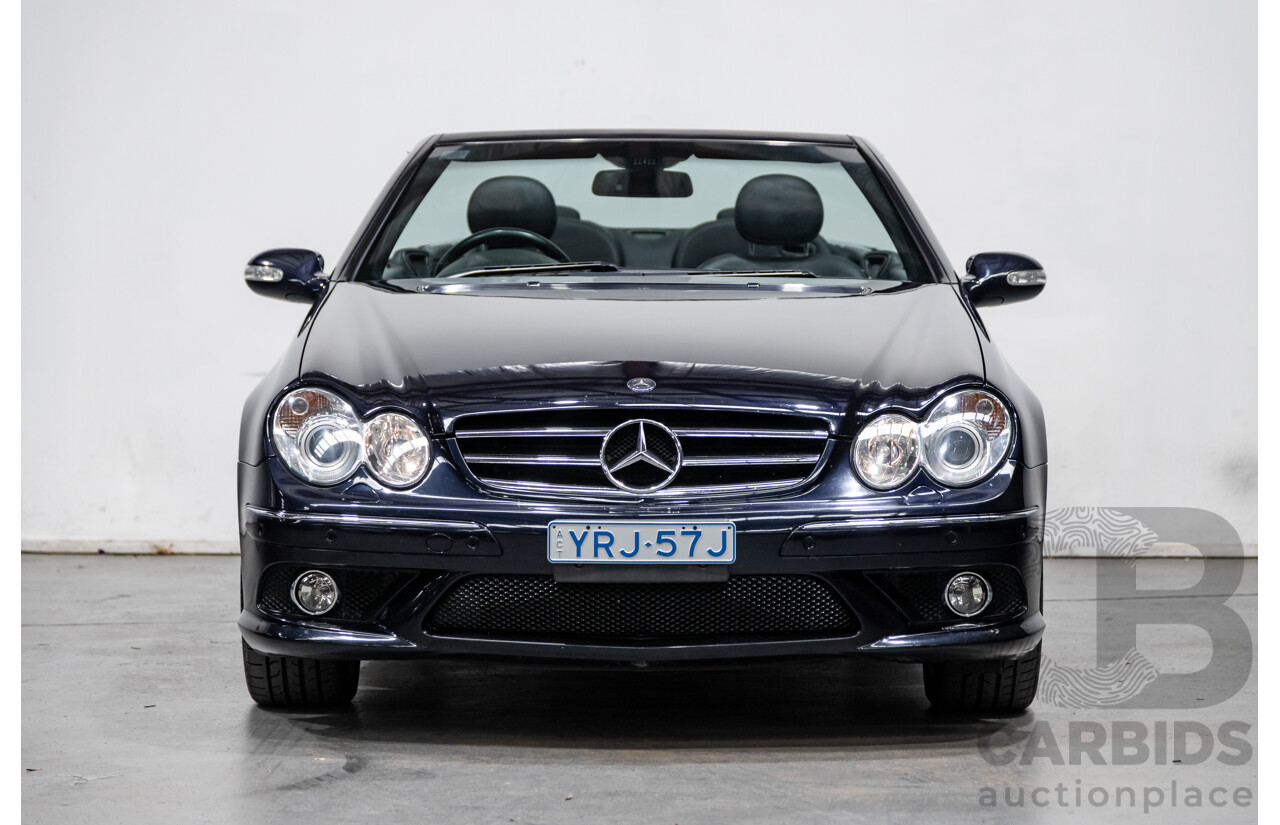 4/2009 Mercedes Benz CLK350 Avantgarde AMG Package C209 MY08 2d Cabriolet Tanzanite Blue Metallic V6 3.5L