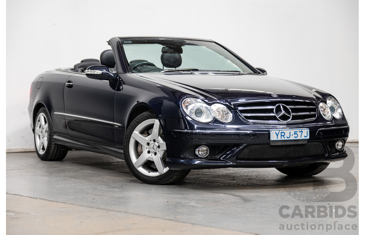 4/2009 Mercedes Benz CLK350 Avantgarde AMG Package C209 MY08 2d Cabriolet Tanzanite Blue Metallic V6 3.5L