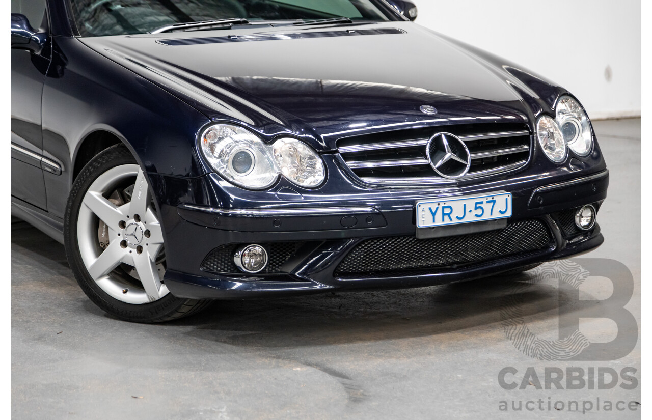 4/2009 Mercedes Benz CLK350 Avantgarde AMG Package C209 MY08 2d Cabriolet Tanzanite Blue Metallic V6 3.5L