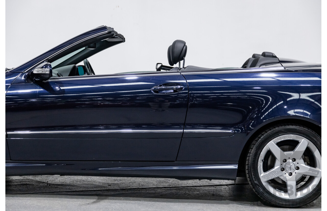 4/2009 Mercedes Benz CLK350 Avantgarde AMG Package C209 MY08 2d Cabriolet Tanzanite Blue Metallic V6 3.5L