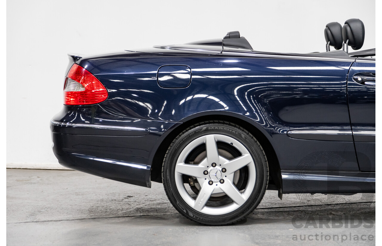 4/2009 Mercedes Benz CLK350 Avantgarde AMG Package C209 MY08 2d Cabriolet Tanzanite Blue Metallic V6 3.5L