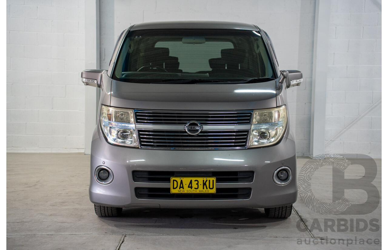 11/2008 Nissan Elgrand Highway Star E51 5 Sp Automatic Bluish Grey Metallic V6 3.5L - 10/2017 Import