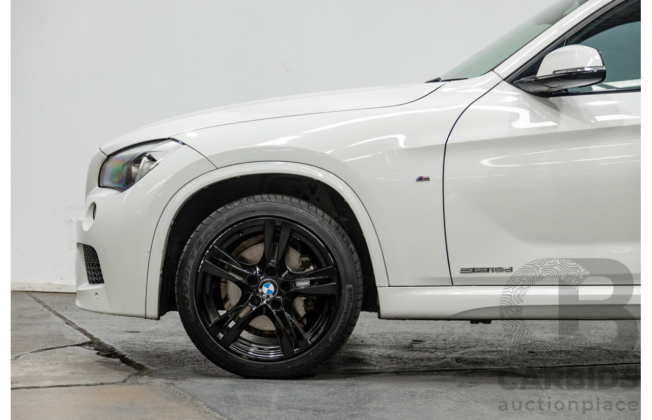 6/2014 BMW X1 Sdrive 18d LCI M-Sport Pack E84 MY14 4d Wagon Alpine White Turbo Diesel 2.0L