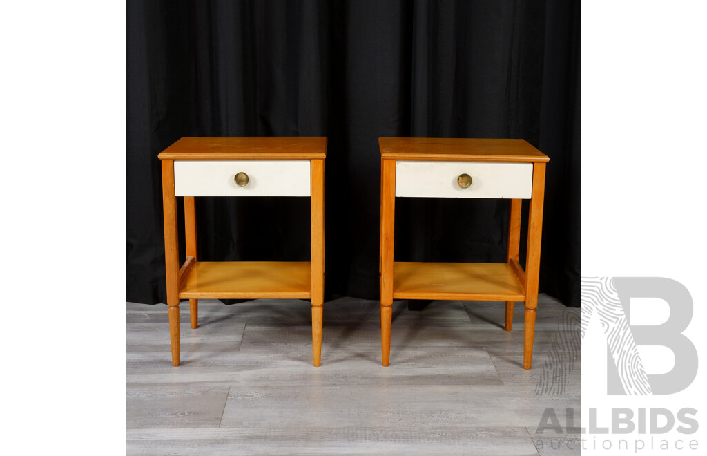 Pair of Mid Century Single Drawer Bedsides by G-Plan Furniture