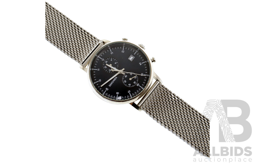 Sekonda Watch, 1196 AKT, with 50mm Casing and Decorative Mesh Band