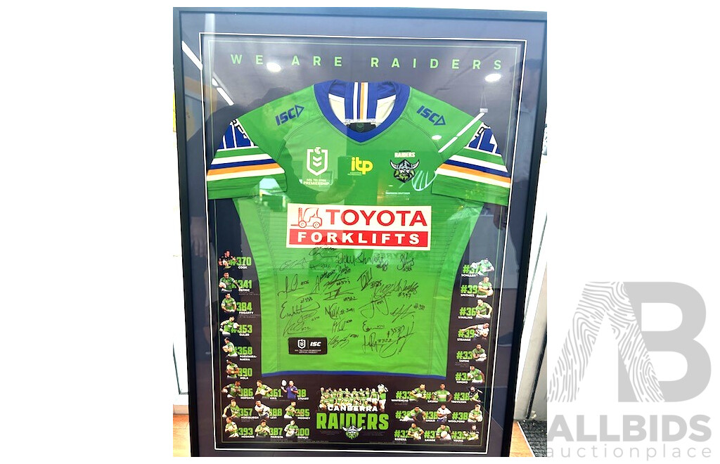 L3 - Canberra Raiders Jersey Played in - Signed & Framed