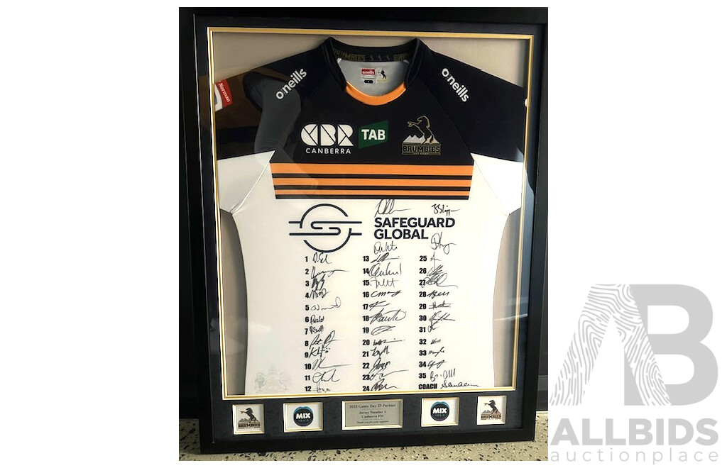 L5 - Brumbies 2023 Jersey - Framed and Signed