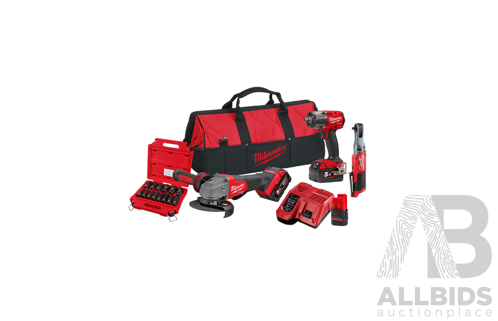 L8 - Milwaukee M18 FUEL 3 Piece Power Pack 3AC