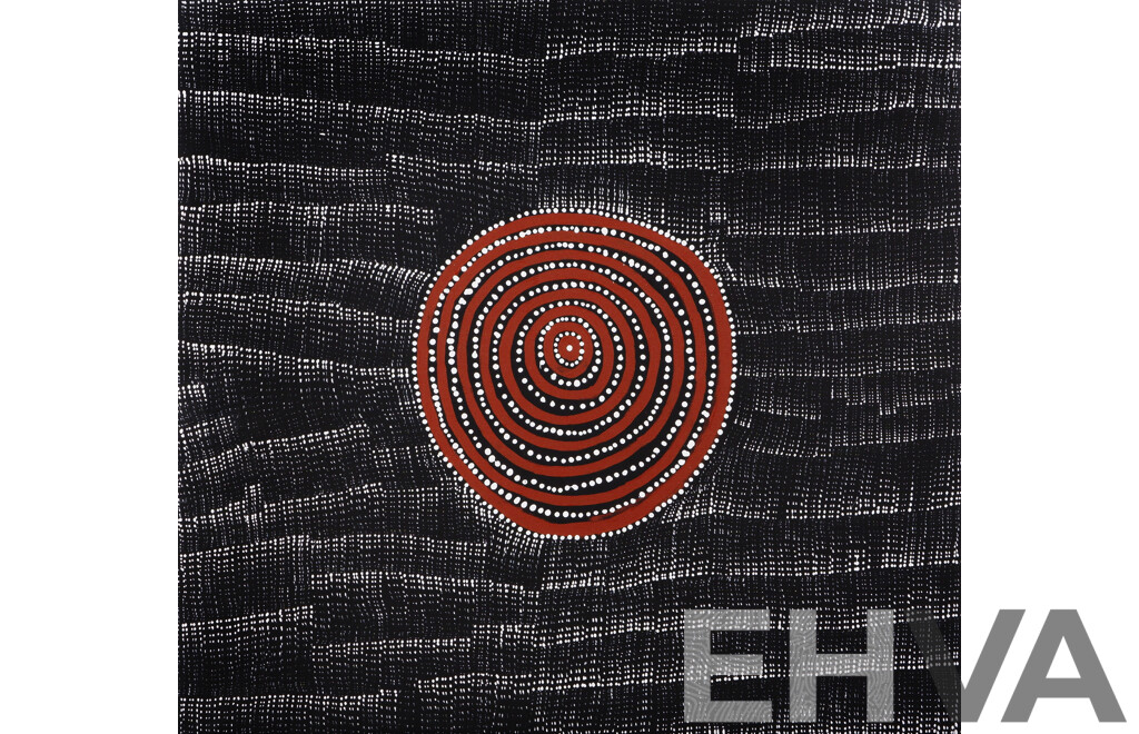 Dianne Reid, (20th Century, Indigenous-Australian, 1986-), Blue-Tongue Lizard, Acrylic on Canvas, 93 x 98 cm