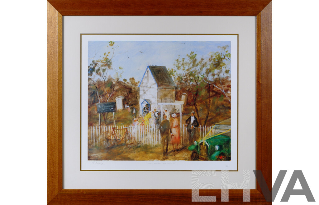 Hugh Sawrey, (20th Century, Australian, 1919-1999), the Bush Wedding, Limited Edition Print,87 x 95 cm (frame)
