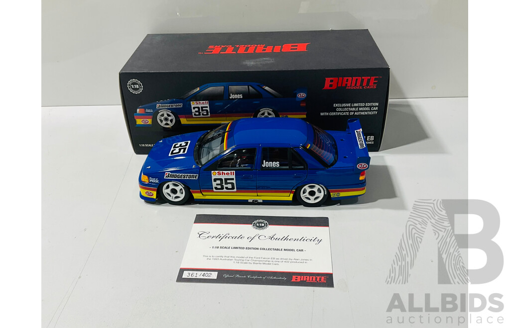 Biante 1:18 Diecast Alan Jones 1993 Australian Touring Car Championship Ford Falcon EB No. 361/402