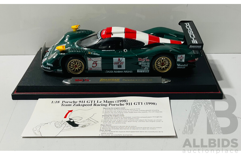 Maisto 1:18 Porsche 911 GT1 Le Mans (1998)