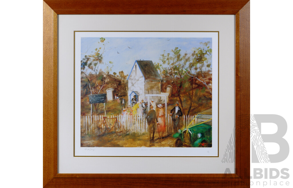 Hugh Sawrey, (20th Century, Australian, 1919-1999), the Bush Wedding, Limited Edition Print,87 x 95 cm (frame)