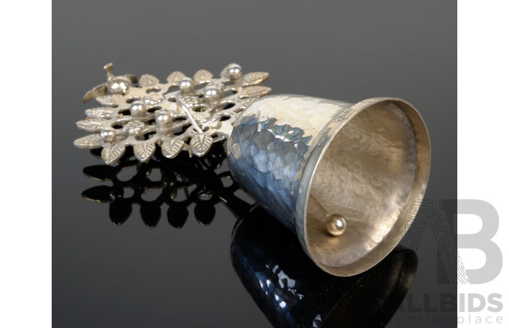 Sterling Silver Bell with Tree and Bird Detail