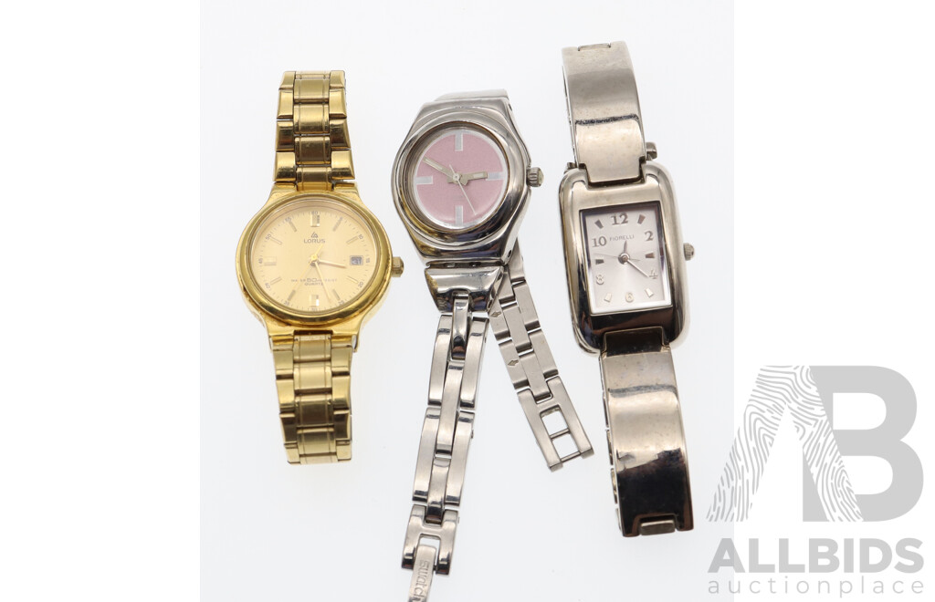 Collection of (3) Vintage Ladies Watches - Swatch, Fiorelli and Lorus