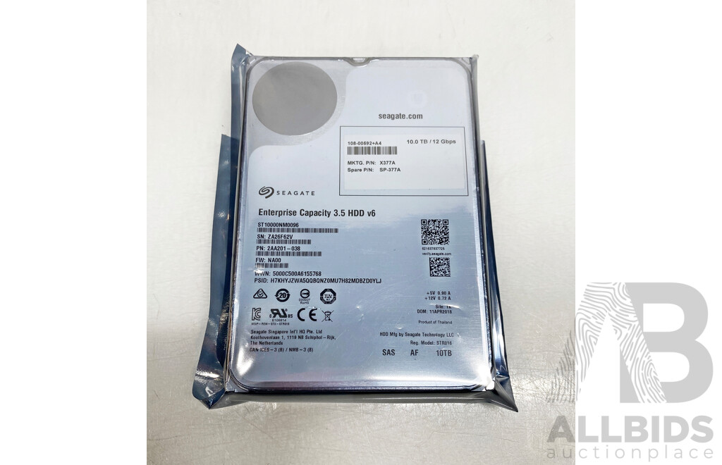 Seagate (ST10000NM0096) 10TB SAS 3.5-Inch Hard Drive