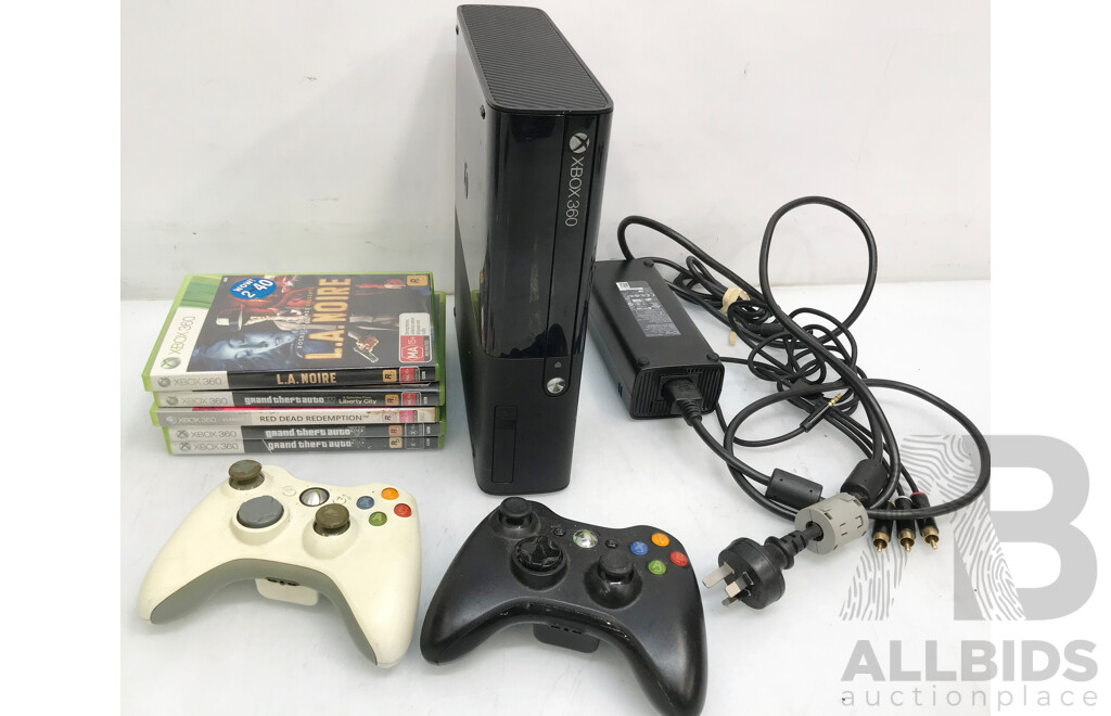 Microsoft (1538) Xbox 360 Console with Controllers and Games