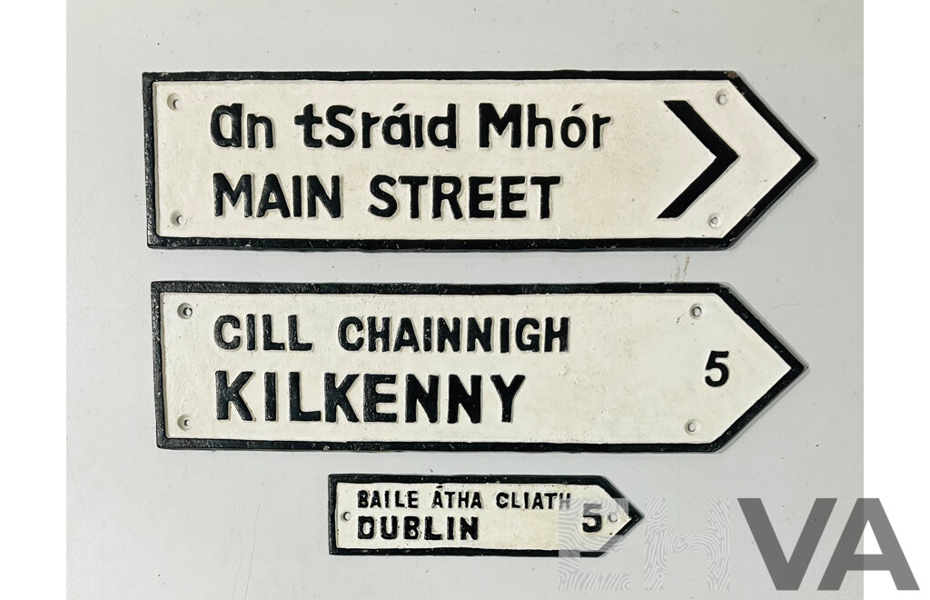 Collection of Cast-iron Reproduction Street Signs