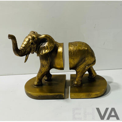 Composite Elephant Bookends