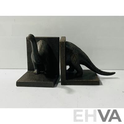 Cast Iron Dinosaur Bookends