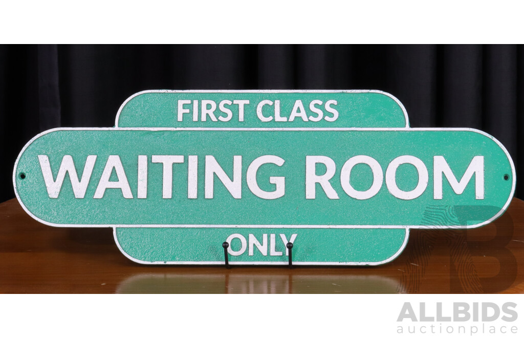 Reproduction Cast Iron Waiting Room Sign