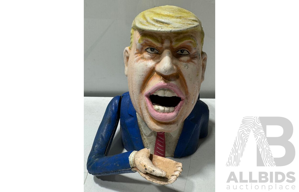 Cast Iron Reproduction Donald Trump with Arm Hinge