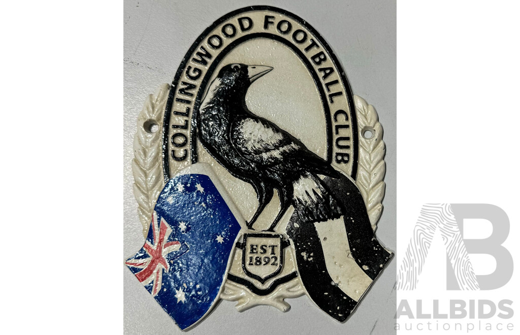 Collingwood Football Cast Iron Reproduction Emblem