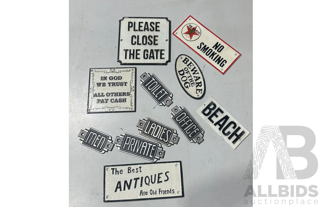 Various Reproduction Signs