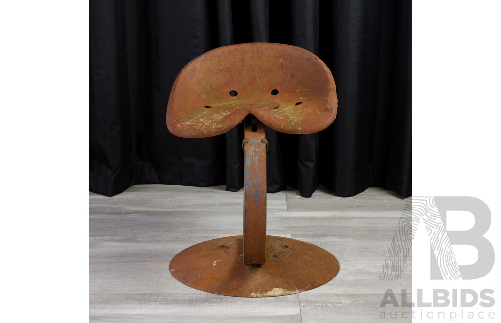 Vintage Mounted Tractor Seat