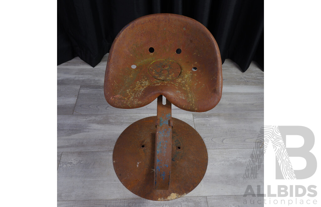 Vintage Mounted Tractor Seat