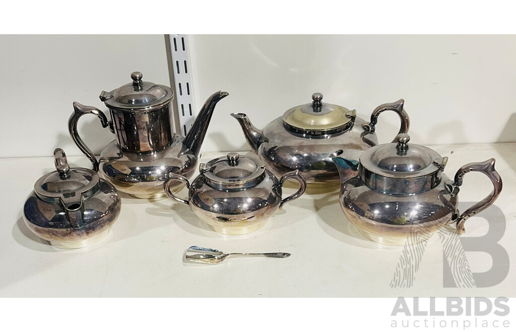 Collection of Challenge Silverplate Teapots