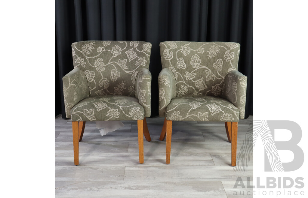 Pair of Modern Upholstered Armchairs