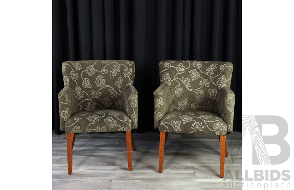 Pair of Modern Upholstered Armchairs