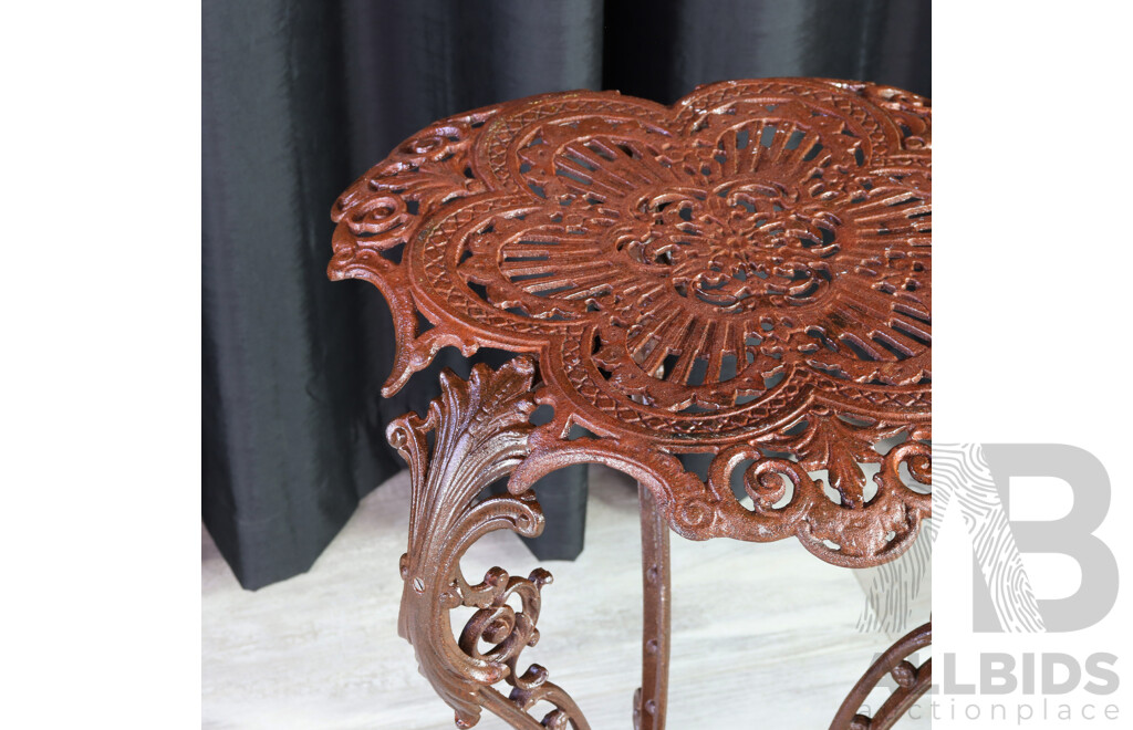 Reproduction Cast Iron Side Table