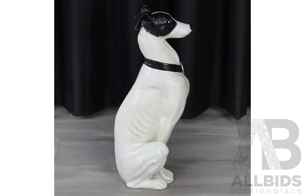 Large French Greyhound Cast Iron Figure