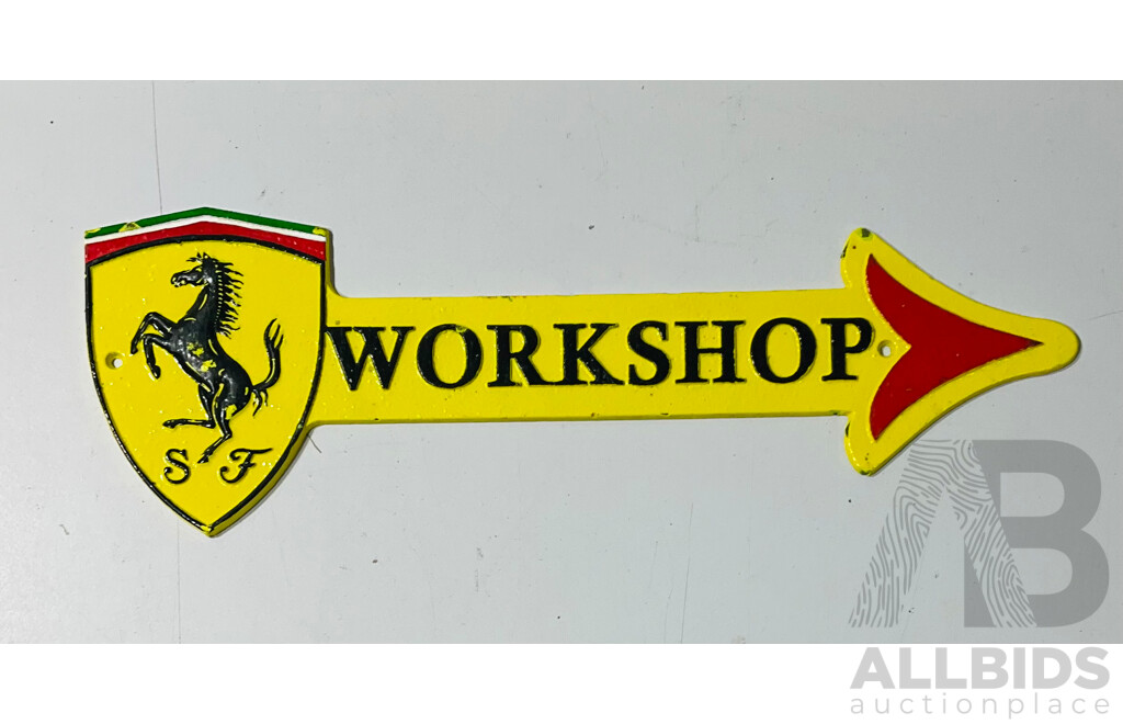 Reproduction Cast-iron Ferrari Wall Sign