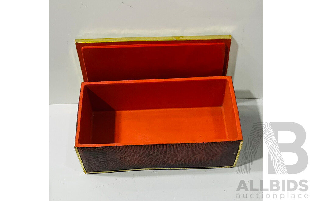 Faux Lizard Skin Jewellery Box