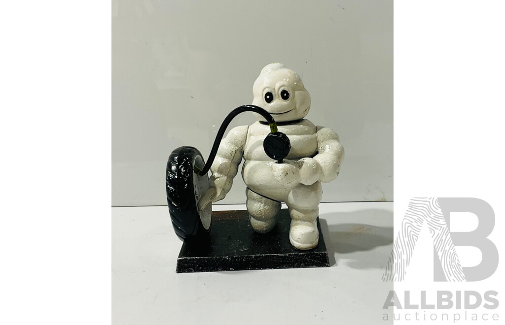 Cast Iron Reproduction Michelin Man Statue with Movable Head